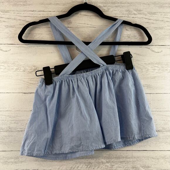 Better Be Blue Stripe Nautical Cropped Tank Top Size S - Picture 3 of 6